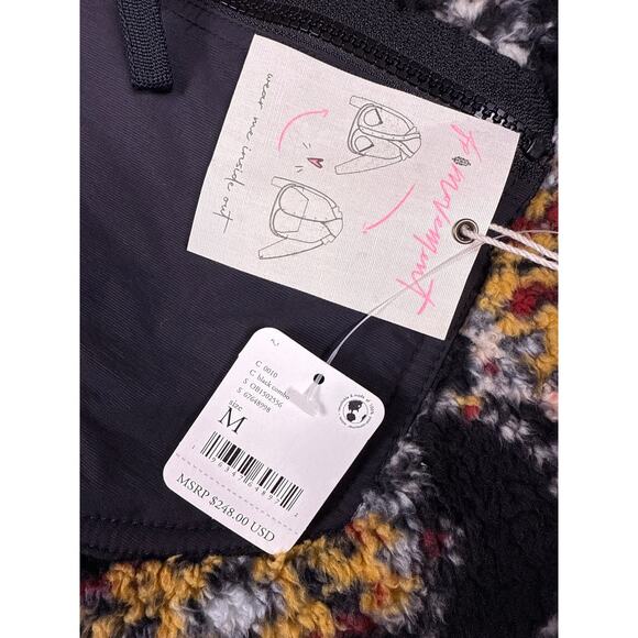 FP Movement Jacquard Elevation Fleece Jacket Reversible Women's M  Black Combo - Picture 7 of 13